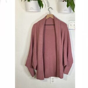 Boutique Waffle Cocoon Cardigan Sweater